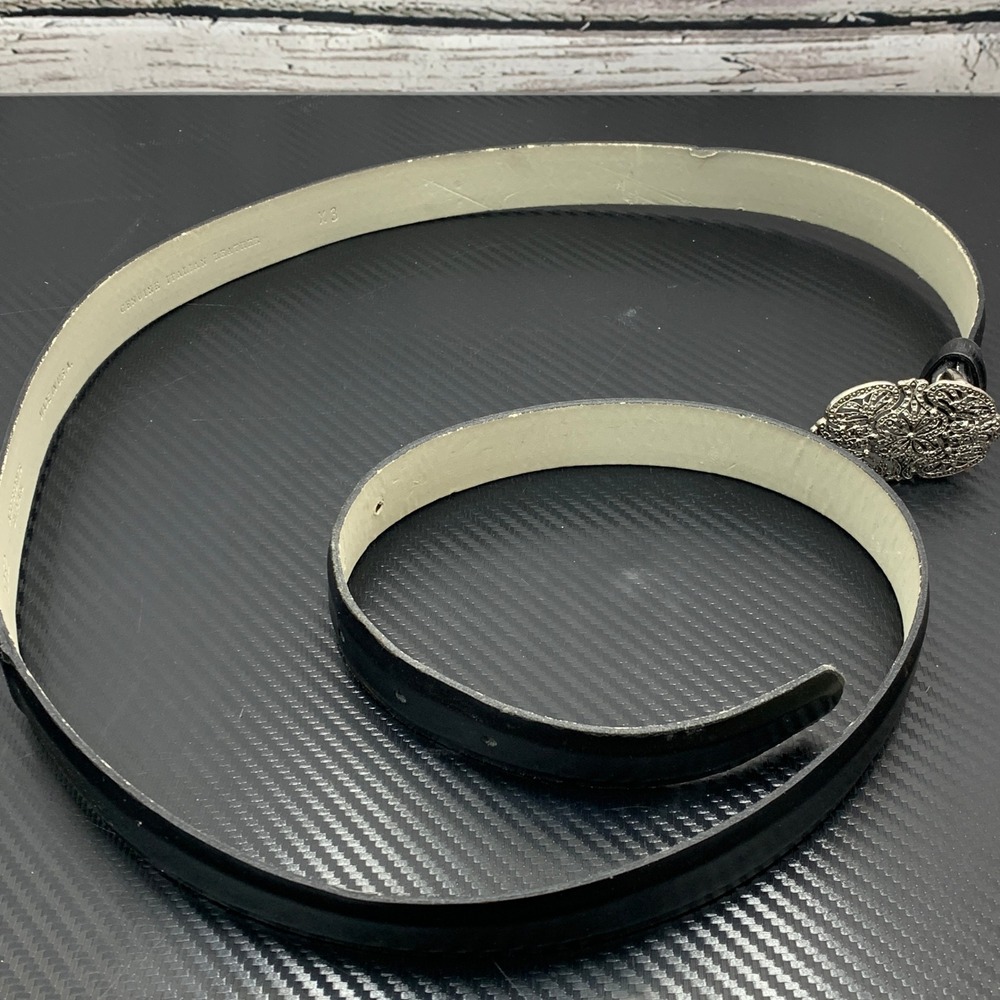 Accessories By Pearl Belt Womens Black Leather‎ Made in USA [49 inch] - Picture 5 of 10